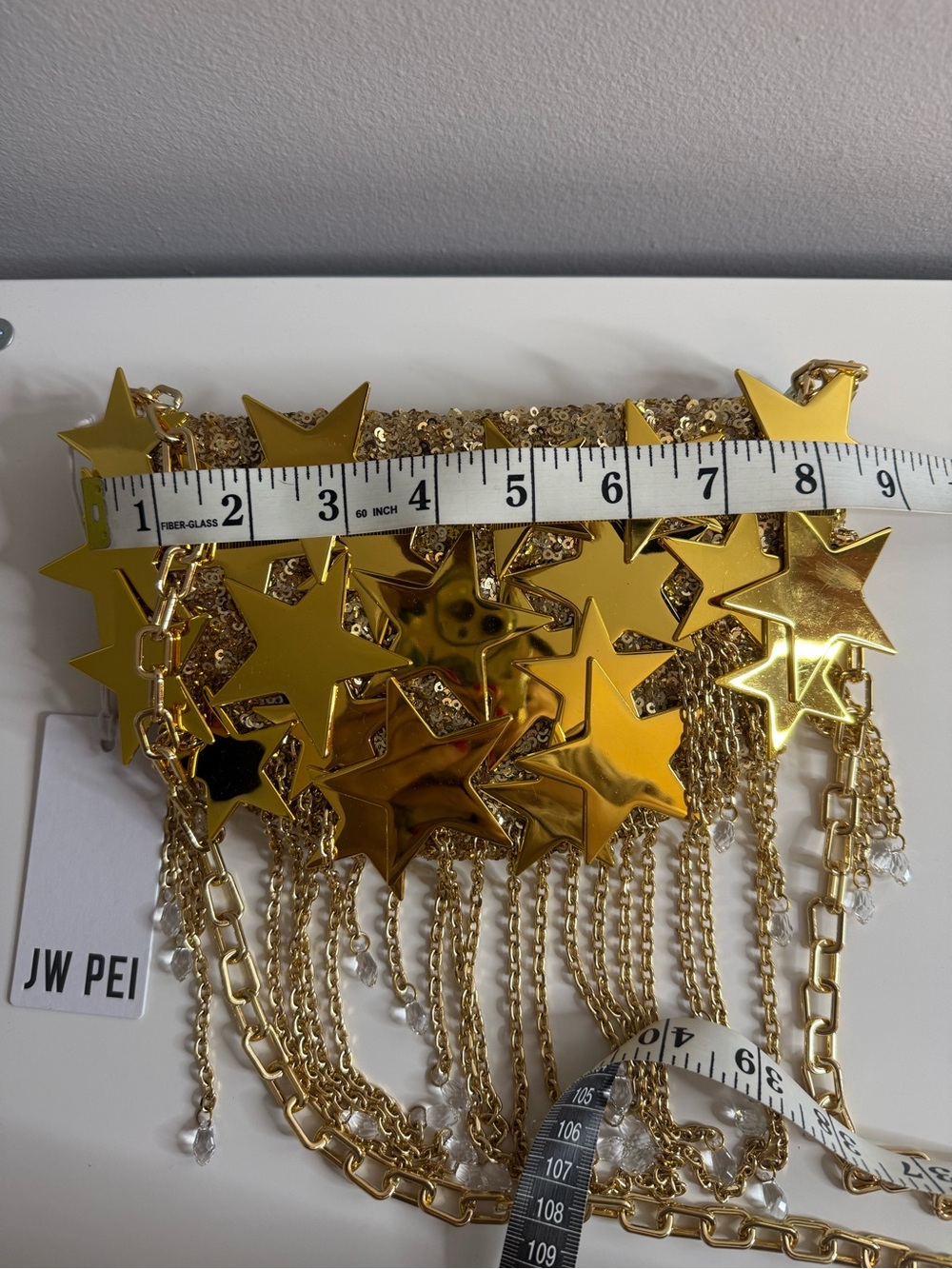 JW PEI Anika Star-Embellished Chain Bag in gold $159 NWT - Picture 10 of 10